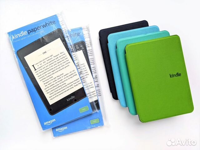 Новая Kindle Paperwhite 4 2018 32GB Green + чехол