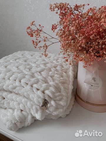 Плед из ализе пуффи