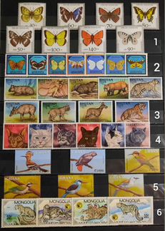 Коллеция марок фауна 60-90х 7 (чистые )