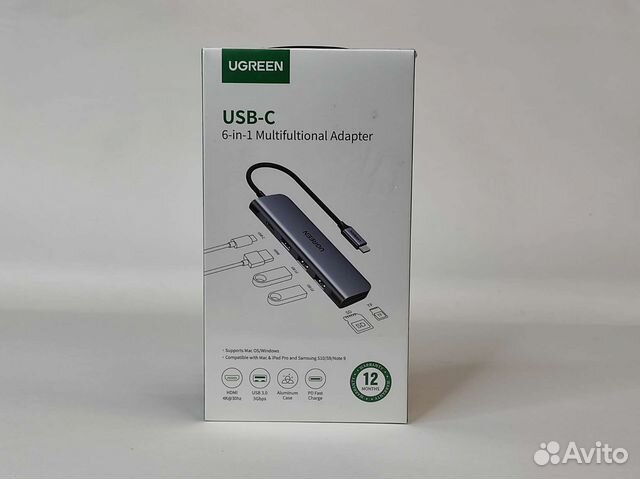 USB Hub (хаб) Ugreen USB-C 6in1 (70411) новый