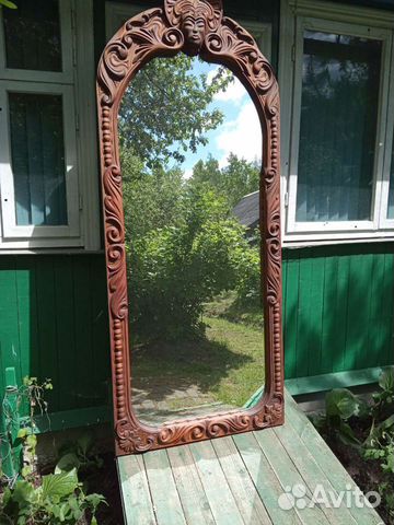 Зеркало напольное в полный рост в резной раме дере