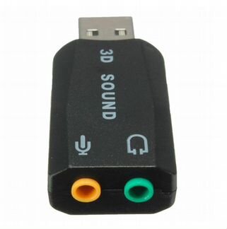 Внешняя звуковая карта адаптер USB -два гнезда 3.5