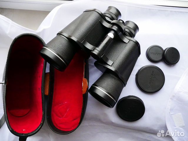 Бинокль asahi pentax 10x50x5,5+родной кожаный бокс