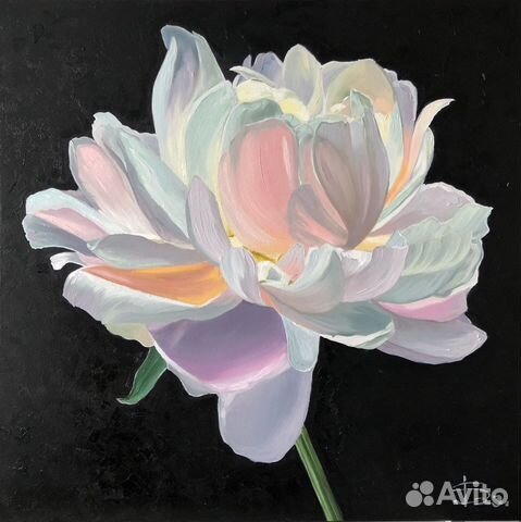 Картина цветы маслом «Сияние»