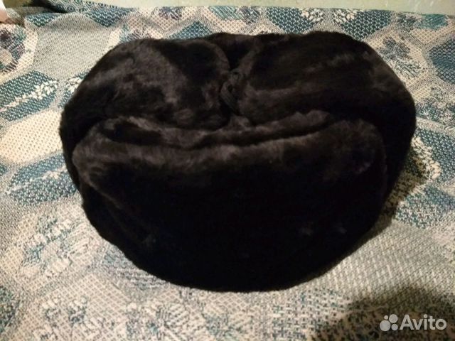 Шапка- ушанка, зимняя, новая, черная