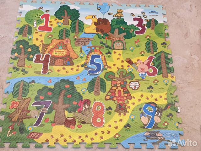 Коврики-пазлы Винни-Пух (цифры) и Африка (звери)