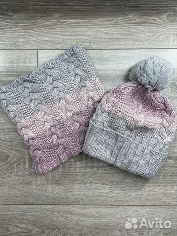 Шапка и снуд для девочки demix