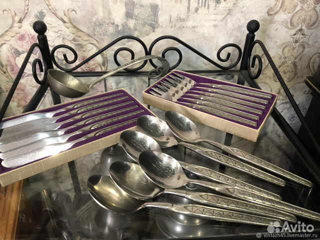 Винтаж: Большой оловянный набор.Hardanger Sylvplet