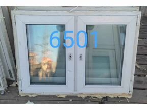 Окно бу пластиковое, 770(в) х 1050(ш) № 6501