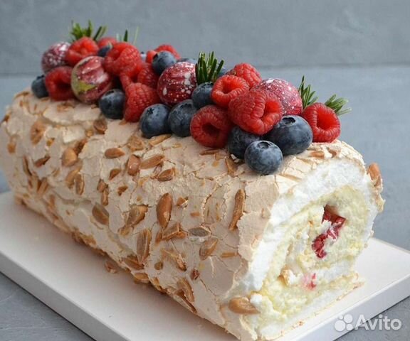 Меренговый рулет торты на заказ зефир бискотти