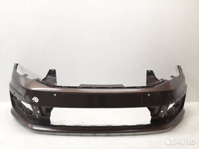 Передний бампер Volkswagen Polo рестайлинг коричне