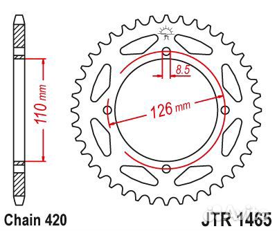 Звезда цепного привода JTR1465.47