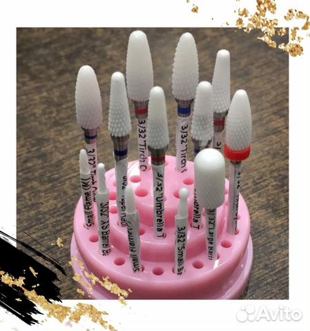 Керамические фрезы для снятия геля, гель-лака