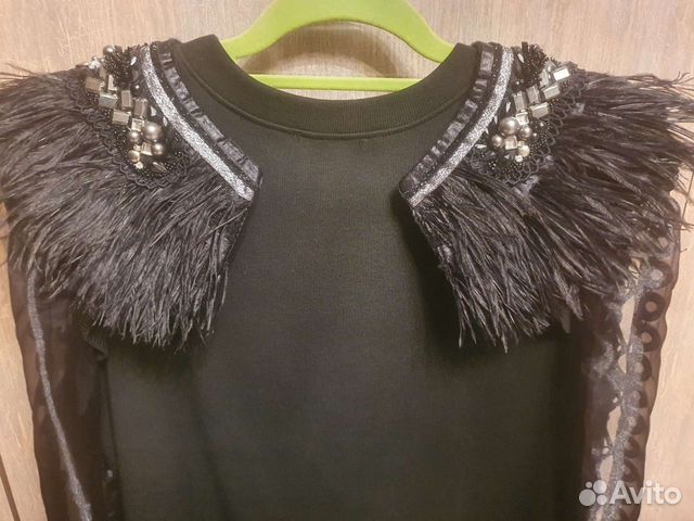 Погоны из натурального пера и вышивки