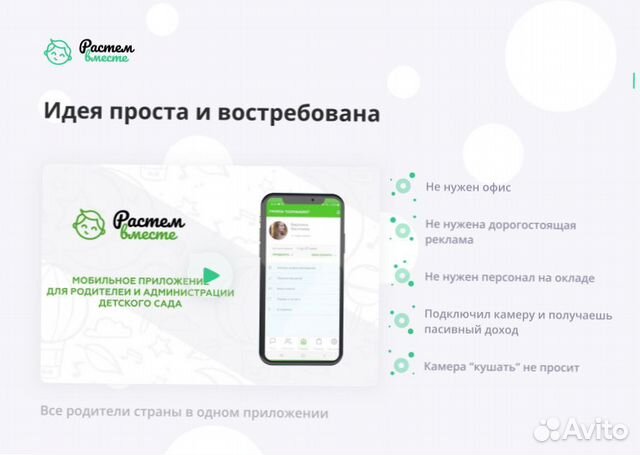 Бизнес на IT-приложении детсада. Доход от 150к/мес