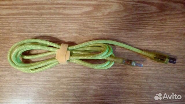 Кабель USB 2.0 A(m) B(m), светящийся в UV, зеленый