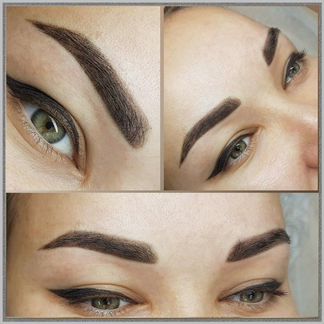 Татуаж бровей, перманентный макияж, растушёвка