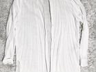 Длинная белая блузка h&m