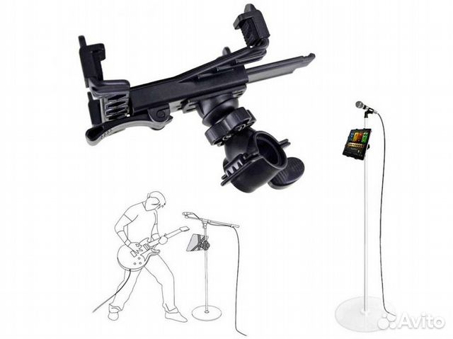 Держатель смартфона и планшета за стойку (трубу)