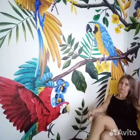 Роспись стен, роспись по ткани, картины(кроме порт