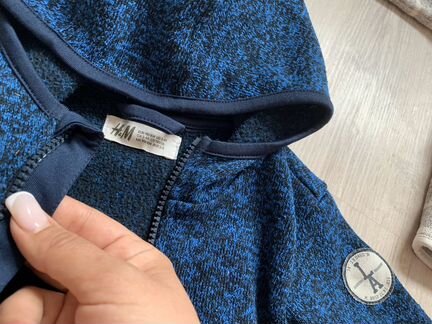 Кофта флис на замке с глубоким капюшоном H&M