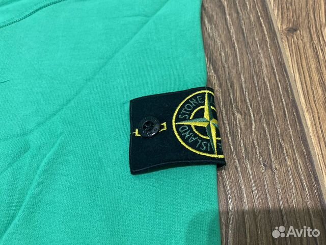 Кофта Stone island 1/4 zip ярко зеленая M XL