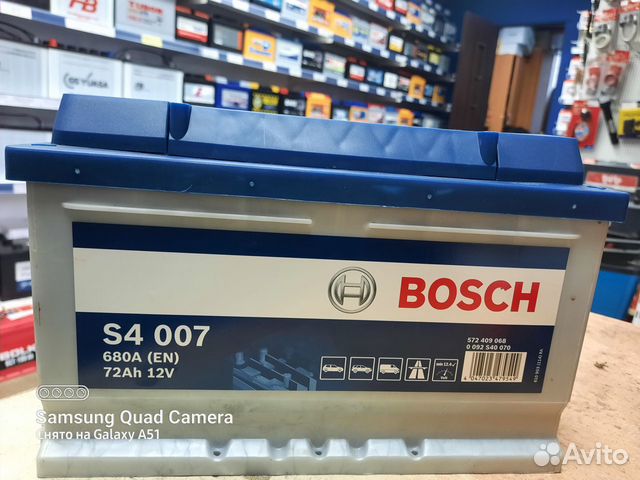 Акб 72Ач Bosch S4 007(низкий)