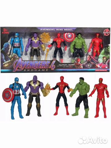 Фигурки Мстители 4шт и Танос из Марвел (Marvel)