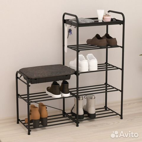 Этажерка, подставка под обувь с сиденьем