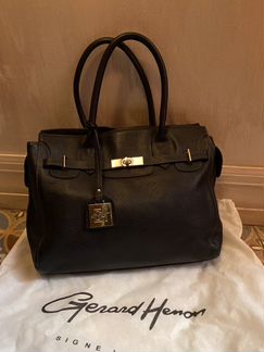 Черная сумка Gerard Henon натуральная кожа, Герман