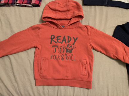 Кофты на молнии с капюшоном и без, размер 104