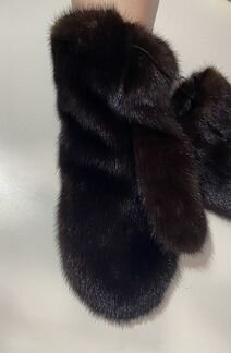 Меховые варежки из норки