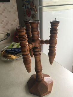 Подсвечник ручной работы (натуральное дерево)
