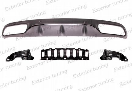 Диффузор 63 AMG Mercedes C 205 Coupe черный