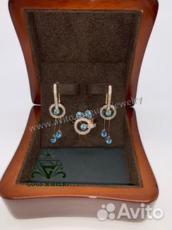 Серьги Кольцо из жёлтого золота с бриллиантами