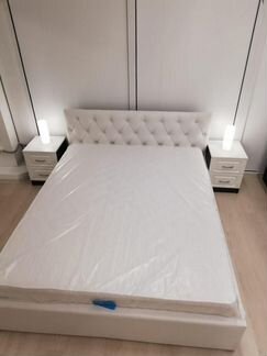 Кровать с матрасом экокожа подъемный механизм