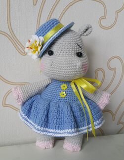 Игрушка ручной работы Бегемотик