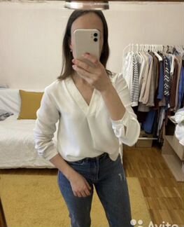 Для офиса блузка рубашка Белая
