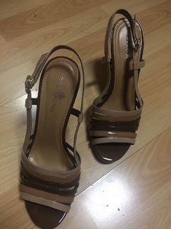 Босоножки туфли летние кожа лак 38