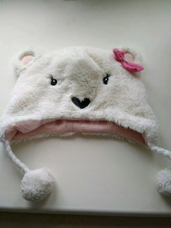 Шапка для девочек, мишка