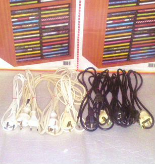 Кабели white.black электро.220.вилка Voltage