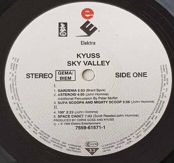 Kyuss Sky Valley LP 1994 Germany 1-й пресс