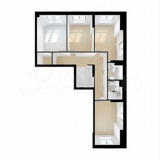 3-к квартира, 97.7 м², 6/33 эт.