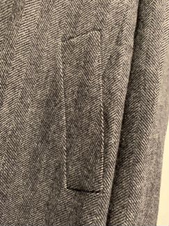 Винтажное шерстяное серое немецкое пальто