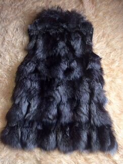 Жилетка меховая из чернобурки