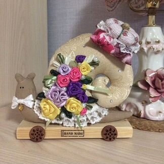 Улитка-игольница ручная работа+сердечко