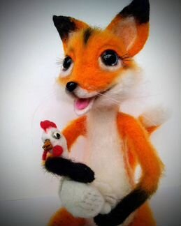 Валяная игрушка ручной работы Лиса