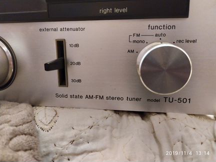 Тюнер denon TU-501 1977 год