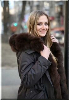 Парка с натуральным мехом
