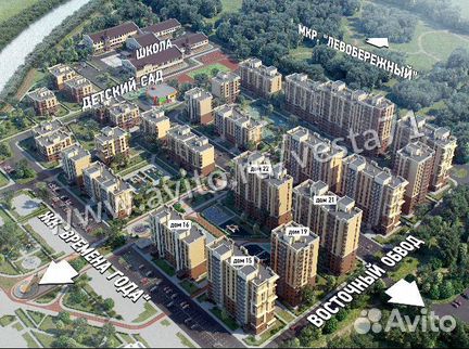 2-к квартира, 54.2 м², 1/14 эт.